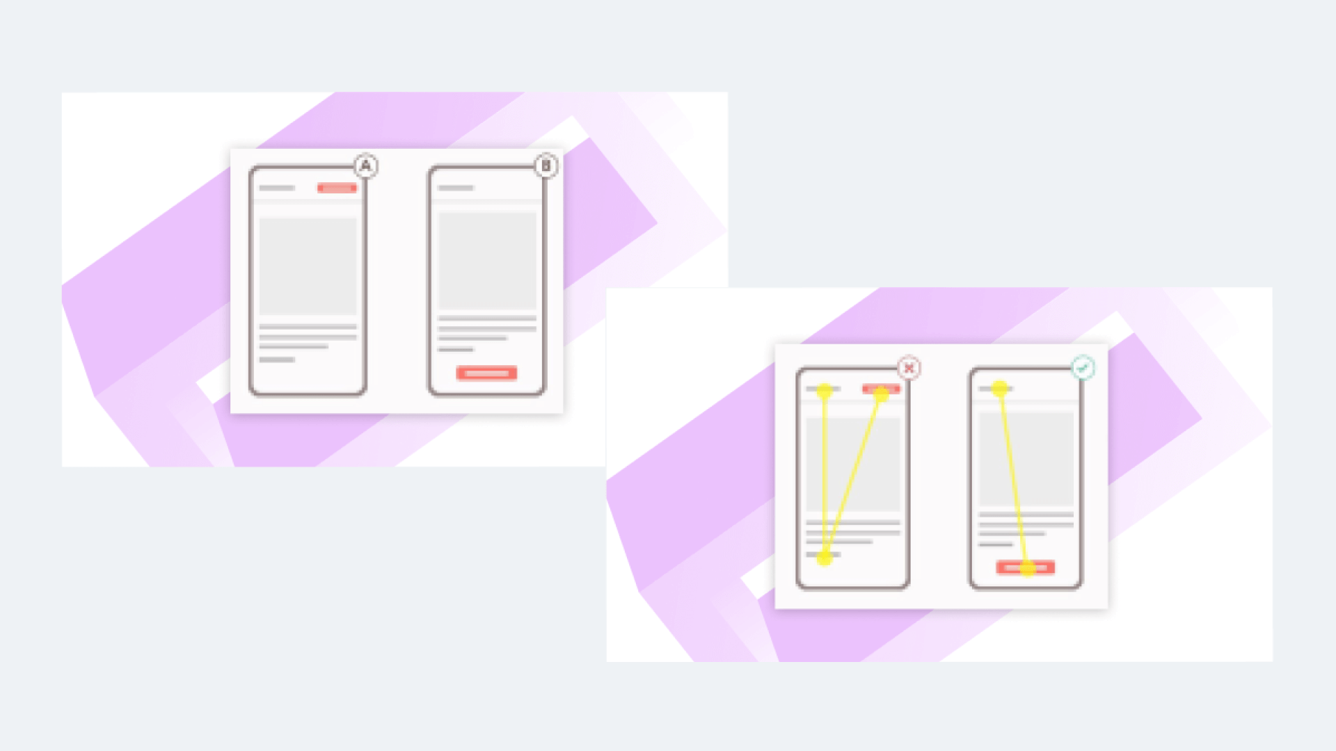 Example slides from the UX/UI foundations workshop, which is all about comparing the better interface
